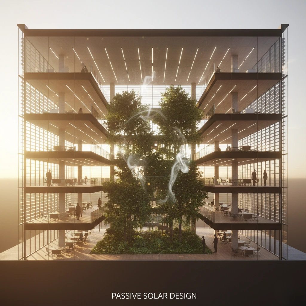 استراتژی های طراحی غیرفعال Passive Design در ساختمان اداری آگرین پی